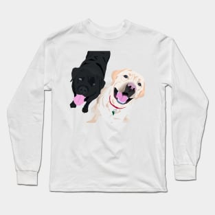 Black and Yellow lab Long Sleeve T-Shirt